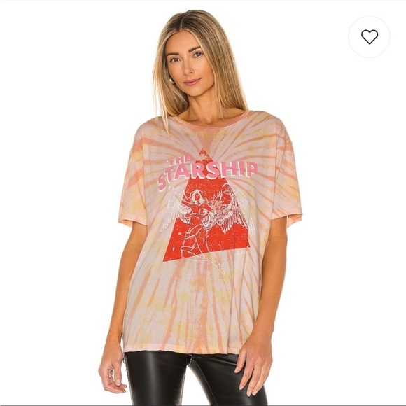 REVOLVE X One Teaspoon Starship Sunset Tie Dye Tee in Peach - Picture 2 of 11